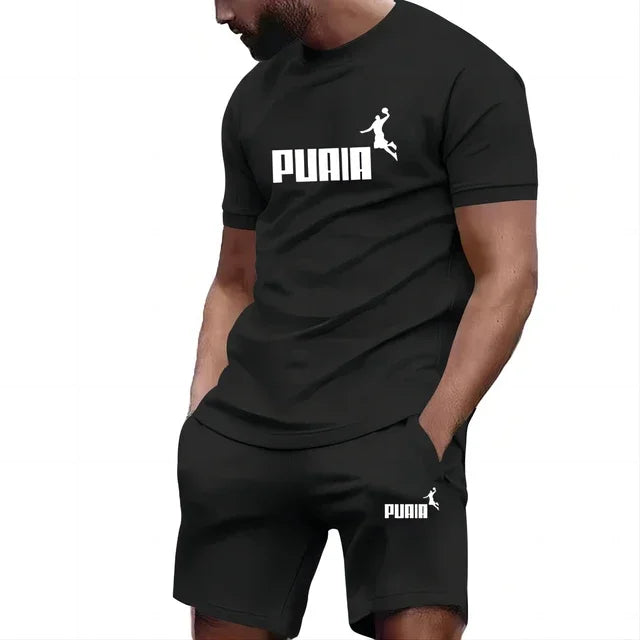 Summer Men's Sets Fashion Tracksuit Men Short Sleeve T Shirts+Sport Shorts Suit Men Casual Men Clothing Mens Joggers Sets