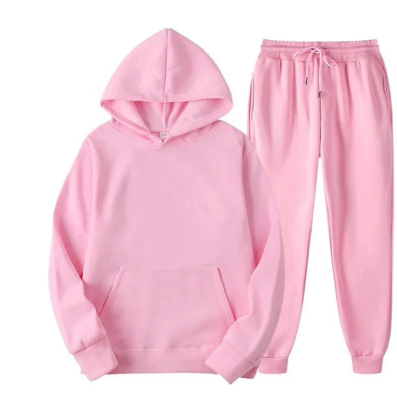 Men's Sports Suits Fashion Tracksuit Women Hoodies + Pants Two Pieces Sets Running Casual Sweatshirts Sweatpants Men's Clothing