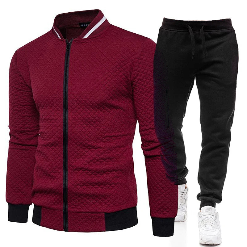 Men's 2025 Tracksuit Set Two-Piece Fashion Jogging Outfit Spring Autumn Baseball Sports Wear Comfortable Tracksuit