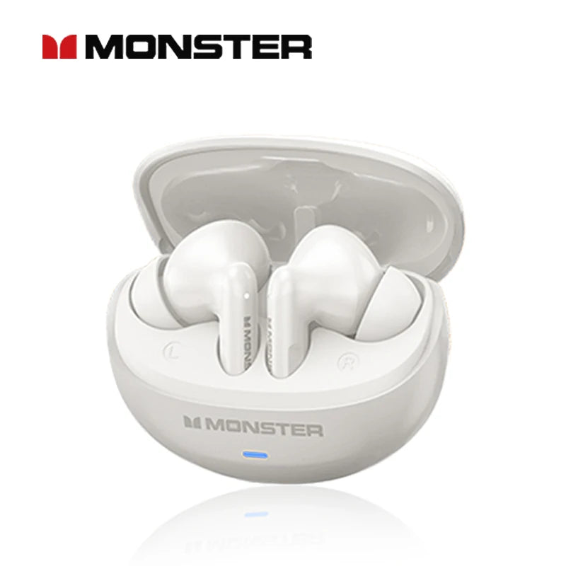 Monster MQT39 Earphones Wireless Bluetooth 6.0 TWS Noise Reduction Earbuds Gamer Sports Headset Hifi Stereo with Mic Headphones