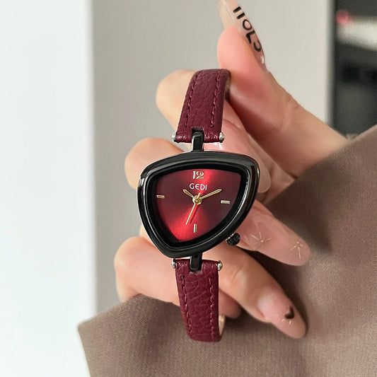 2026New Ladies Watch Versatile Irregular Triangle Dial Design Simple Waterproof High Beauty Women's Fashion Quartz Clock Watches