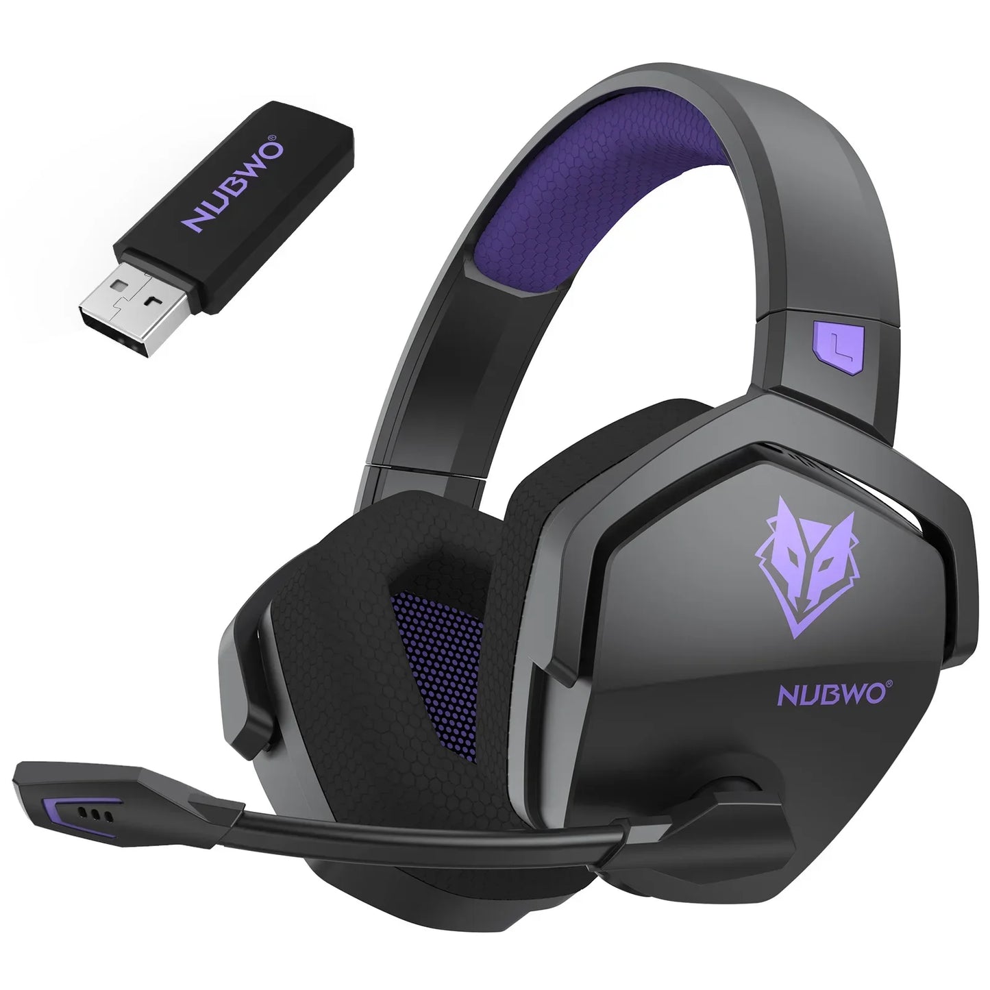 NUBWO G06 Dual Wireless Headsets Gamer with Microphone 2.4GHz Bluetooth 5.3 Gaming Headphones for PS5, PS4, PC, Mobile, Switch