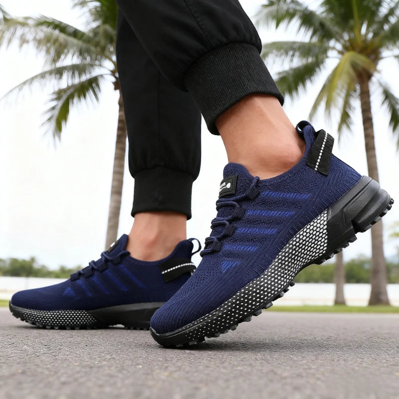 Sneakers for Men Lightweight Breathable Fashionable Running Shoes Comfortable Lace Up Casual Walking Footwear Zapatillas Hombre