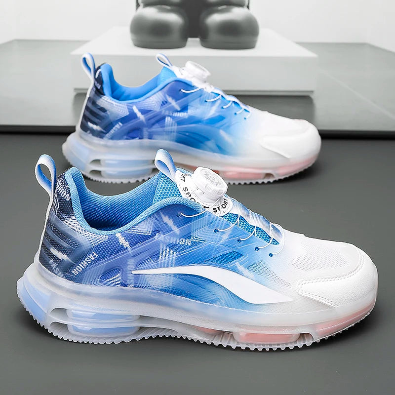 Men's Fashion Sports Basketball Shoes Air Cushion Running Shoes Comfortable Non-slip Breathable Shock Absorption Outdoor Shoes