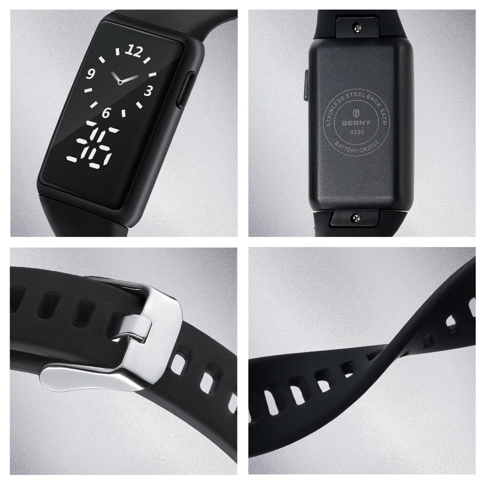 Electronic Sport Watch Multifunctional Easy Read Smart Watch Waterproof Comfortable sports Digital LED Silicone Strap Watch