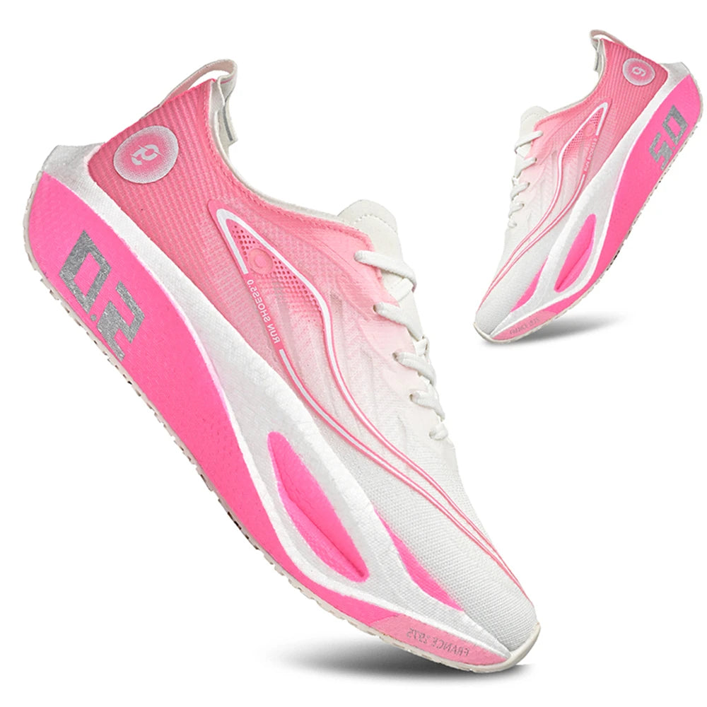 Men Sports Running Shoes Carbon Board Speciality Marathon Breathable Lightweight Women's Comfortable Nonskid Casual Sneakers New