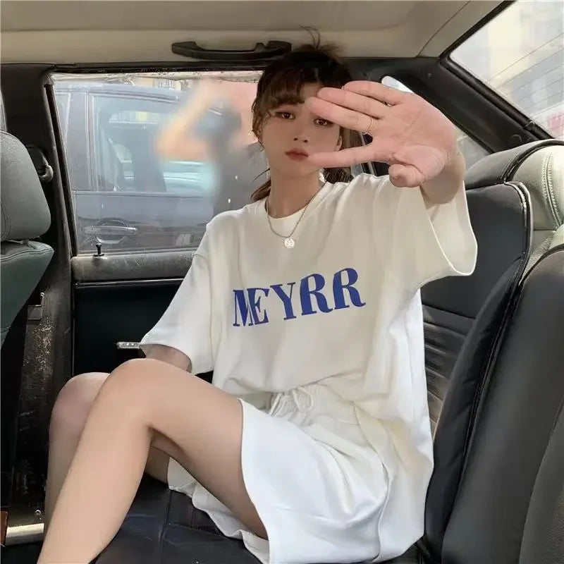 Casual Tracksuit Woman Shorts Stylish Short Sets for Women 2 Pieces Classic Summer Fashion 2025 Top and Bottom New in Matching
