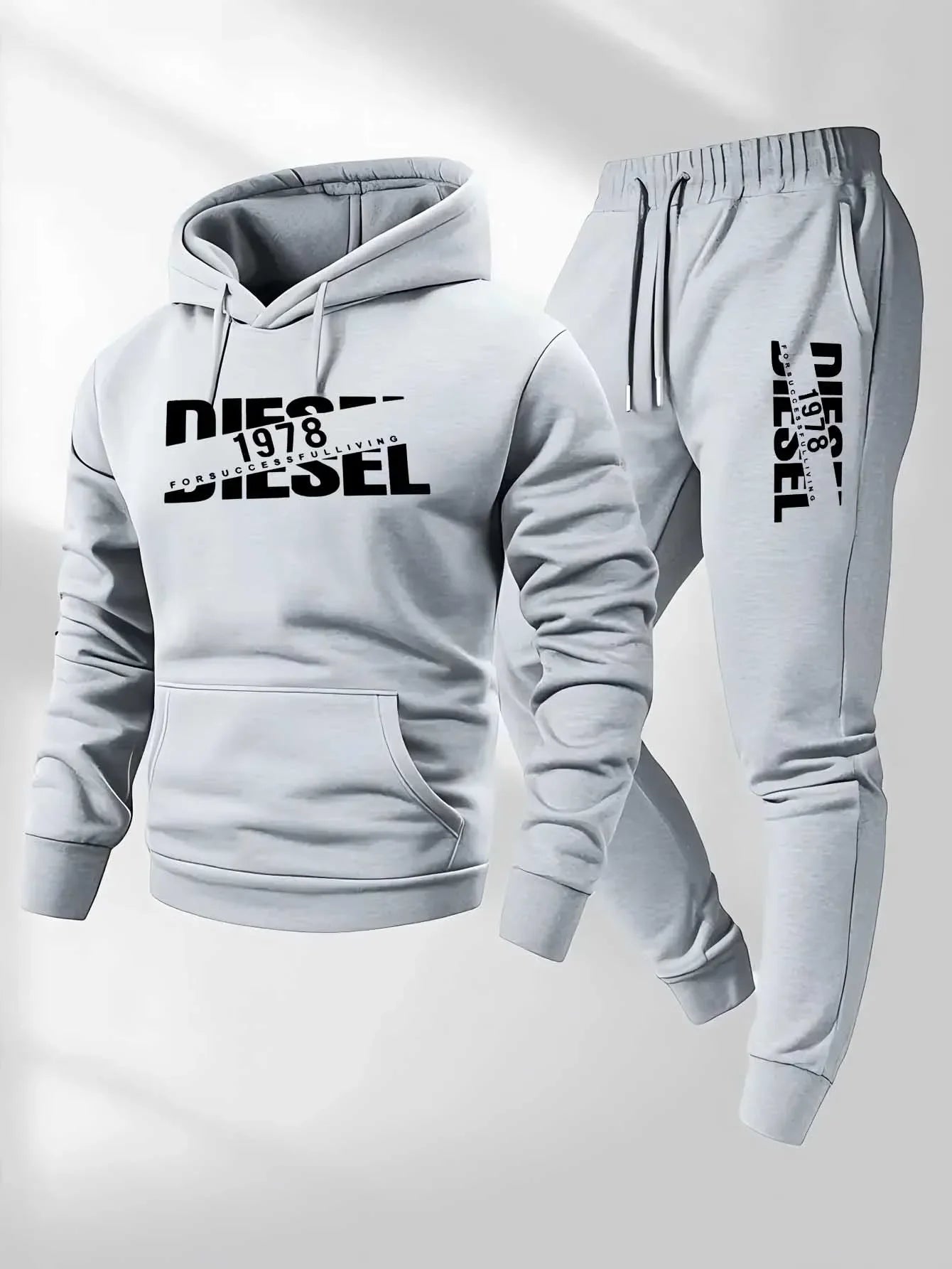 Unisex Hooded Pullover Tracksuit Fashion Sportswear Sports Hoodie Set for Autumn Winter Casual Sweatshirt And Pants