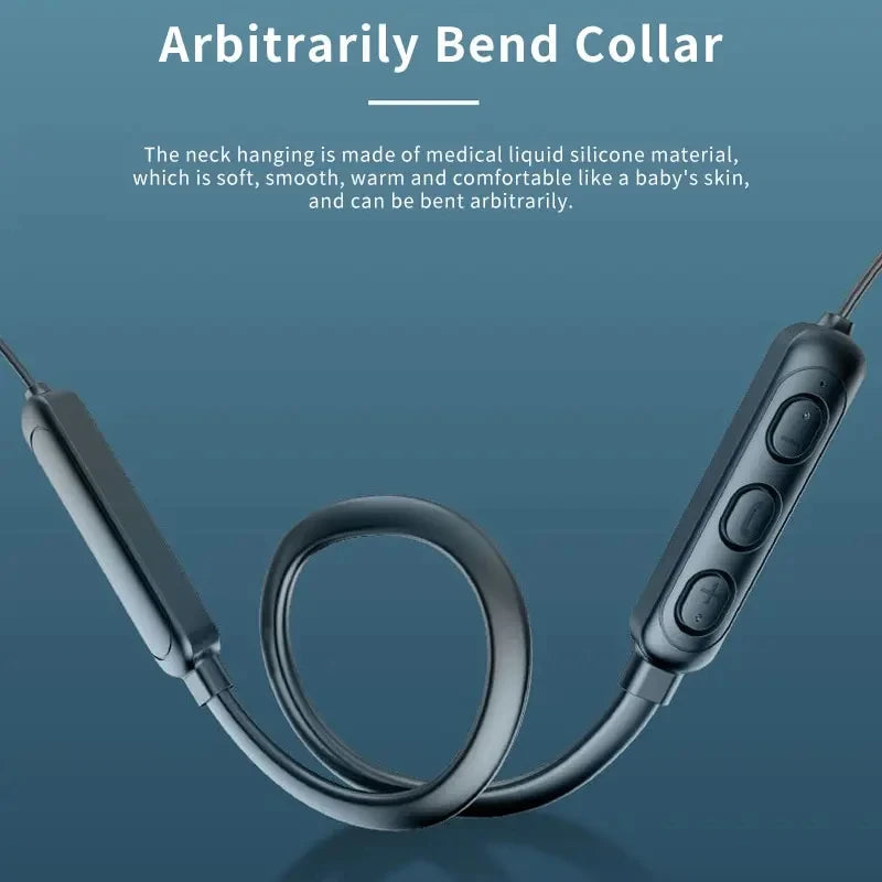 Wireless Bluetooth Headset NeckHanging Stereo Noise Reduction Universal Sports Headset Microphone