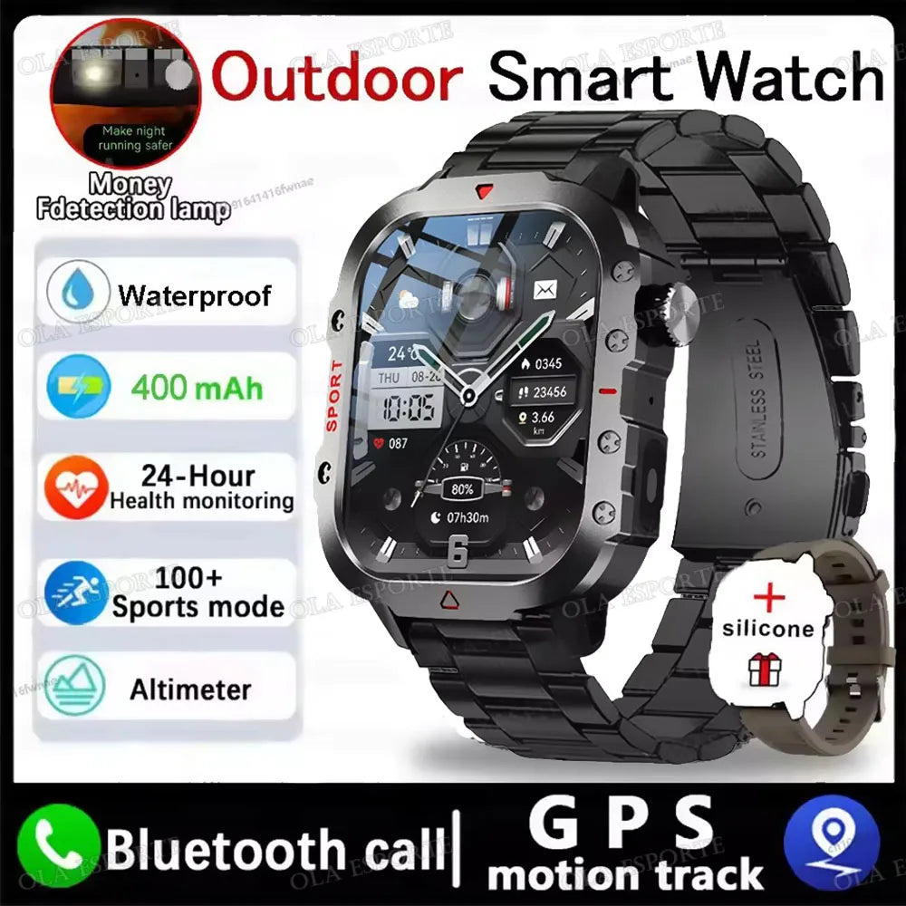 2026 New SmartWatch Men For Women Militray Outdoor GPS Track Sport Watches Heart Rate Sleep Waterproof Smart Watch IOS Android