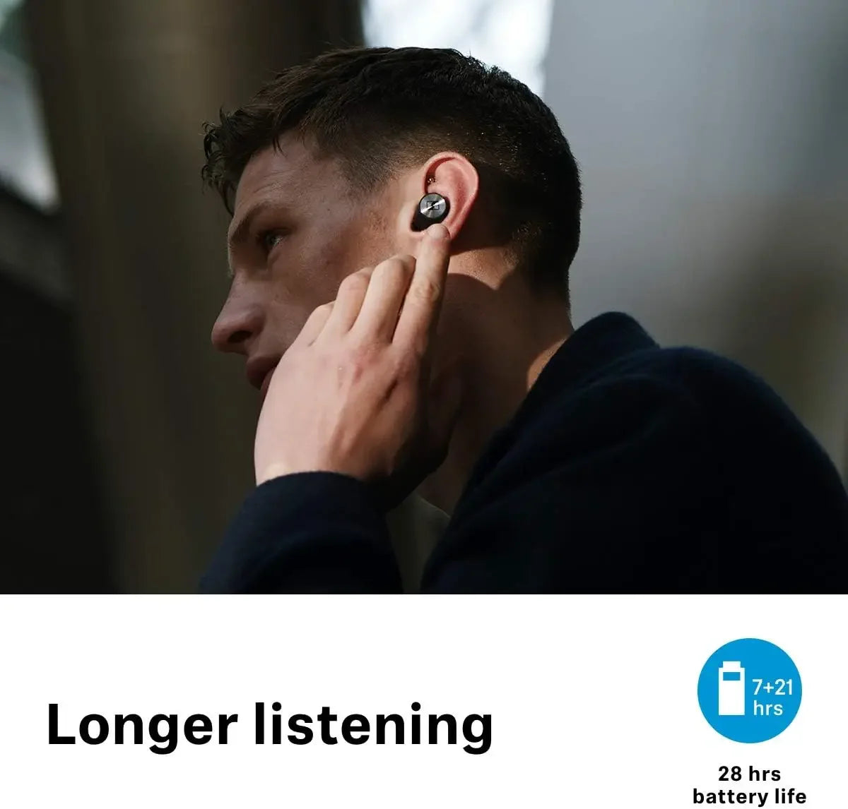Original Sennheiser MOMENTUM 2 True Wireless Earbuds - HiFi Stereo Bluetooth In-Ear Headphones for Sports Running
