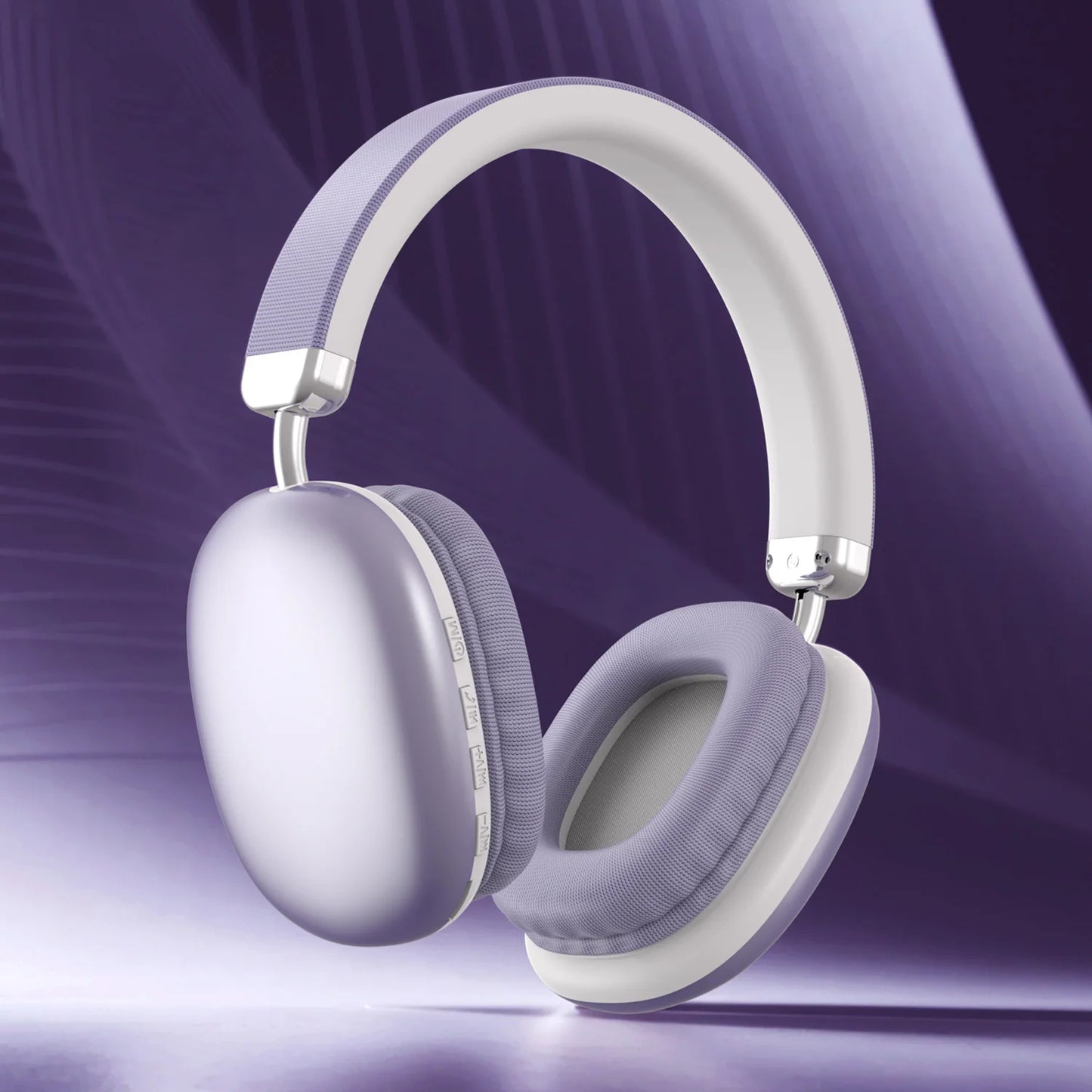 Bluetooth Headphones Over Ear Wireless Headset HiFi Music Gaming Comfortable Mic for iPhone Android PC Travel Sports Gift Purple