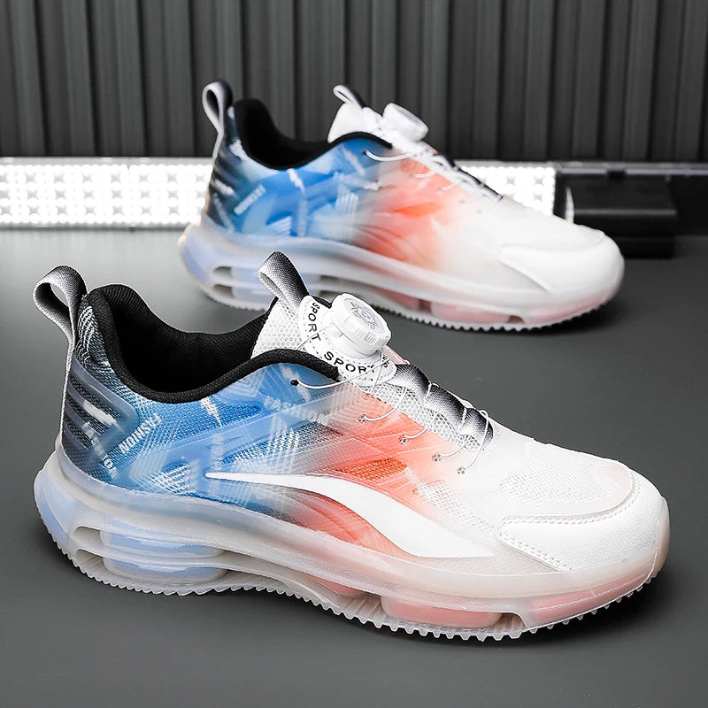 Men's Fashion Sports Basketball Shoes Air Cushion Running Shoes Comfortable Non-slip Breathable Shock Absorption Outdoor Shoes