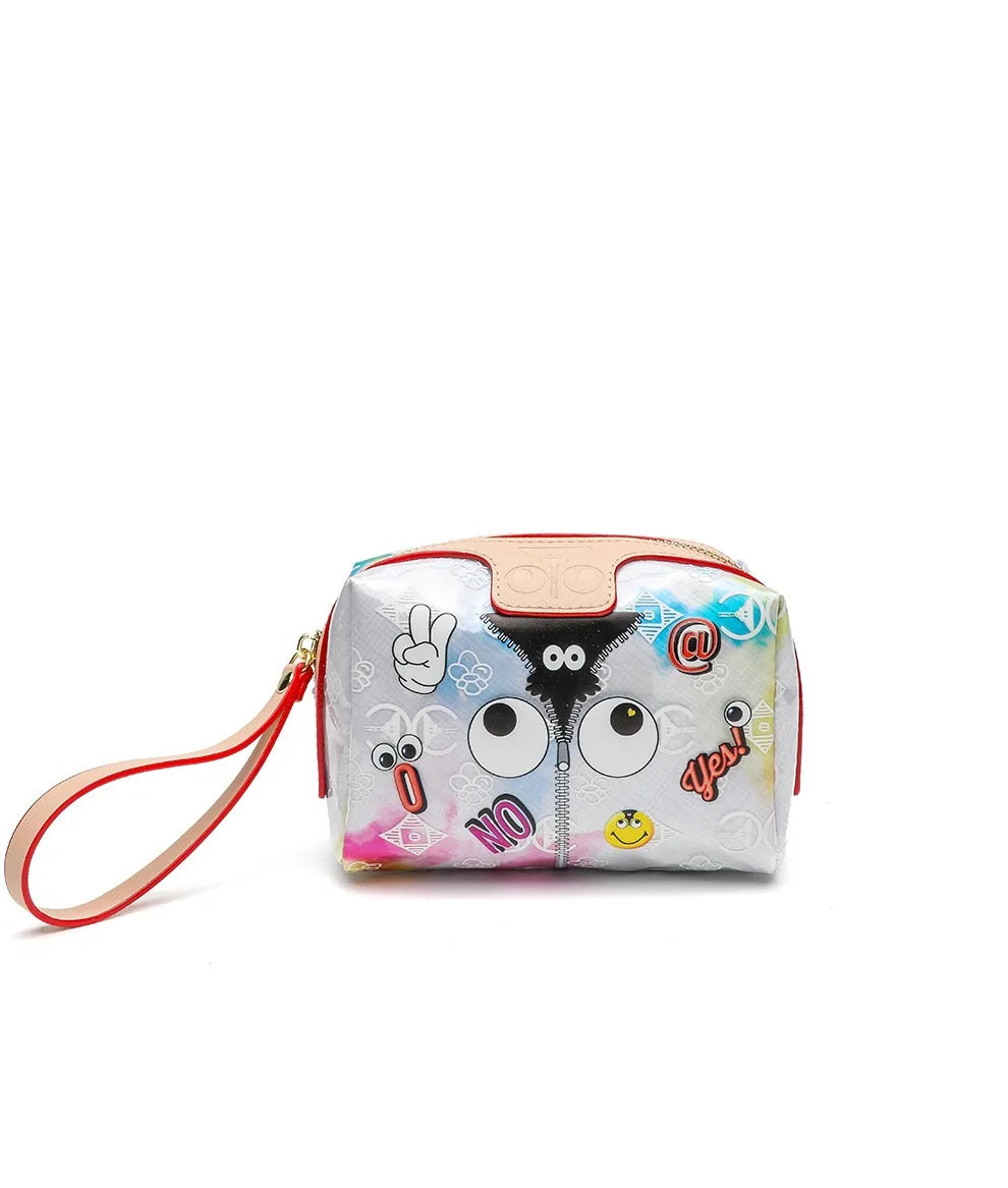 Ladies' summer storage fashionable handbag three piece set practical travel bag jelly transparent adhesive colored bag
