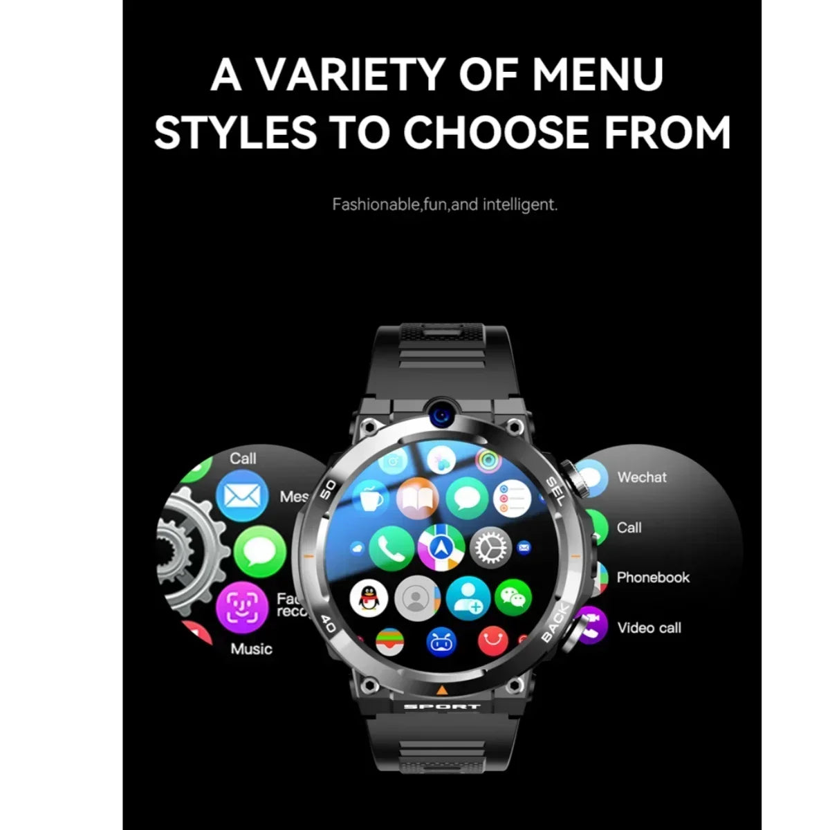 Golden Spike H10 Smartwatch 4G  LTE Android Smart Watch With 1.6'' Amoled 720*720 HD resolution Blue Light GPS Position WIFI