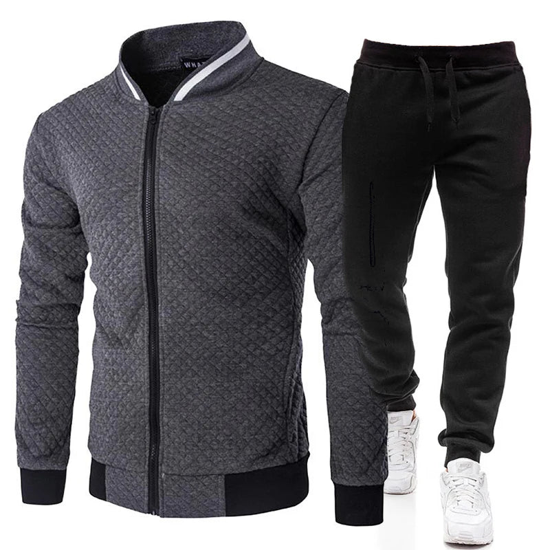 Men's 2025 Tracksuit Set Two-Piece Fashion Jogging Outfit Spring Autumn Baseball Sports Wear Comfortable Tracksuit