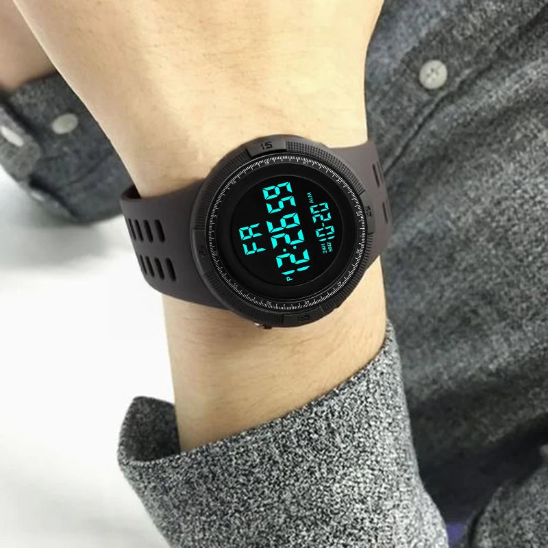 [2025 New Model] Men's and Women's Trendy Large Dial Electronic Watch |   Smart Timer + Alarm Clock Reminder + Dual Calendar + Lighting |   Versatile for Sports