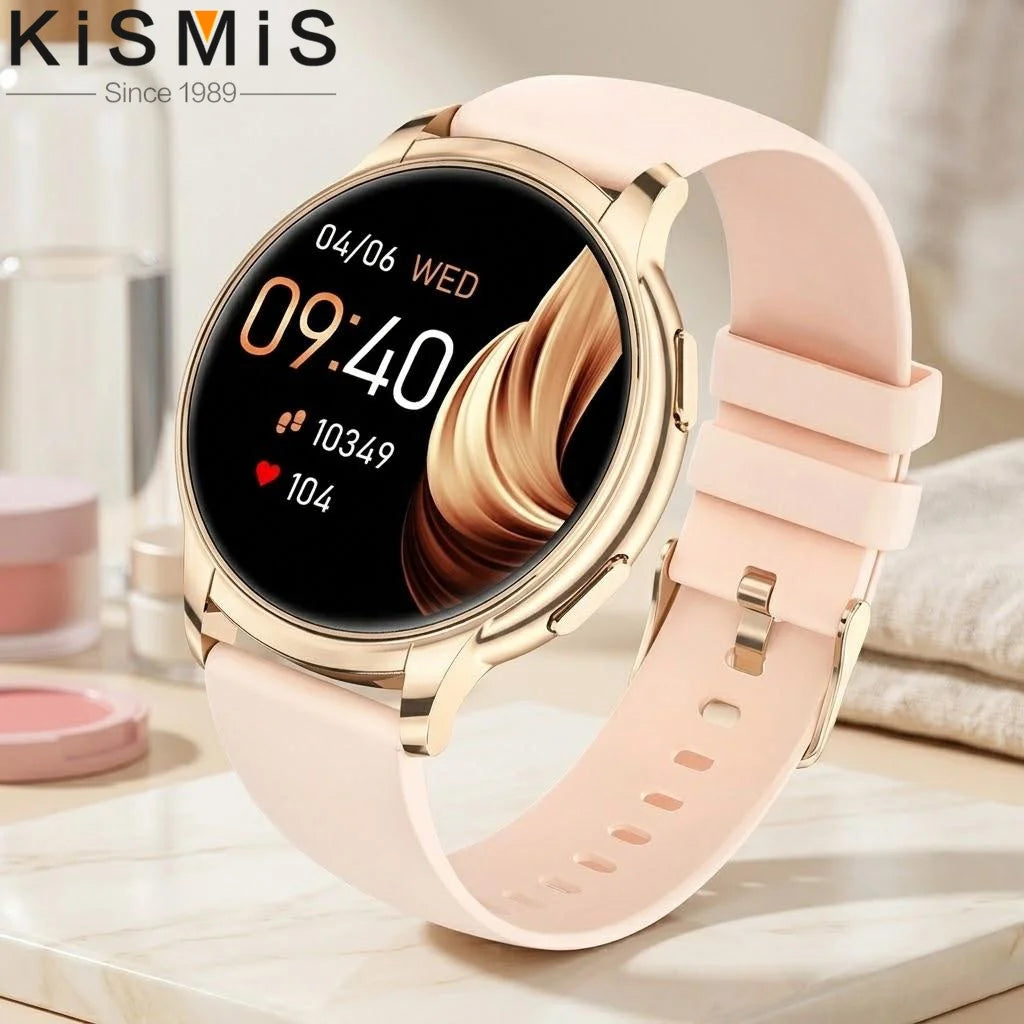 Water Resistant Smartwatch for Women Heart Rate Monitor Sleep Tracker Bluetooth Call Receiving Compatible with Android and iOS