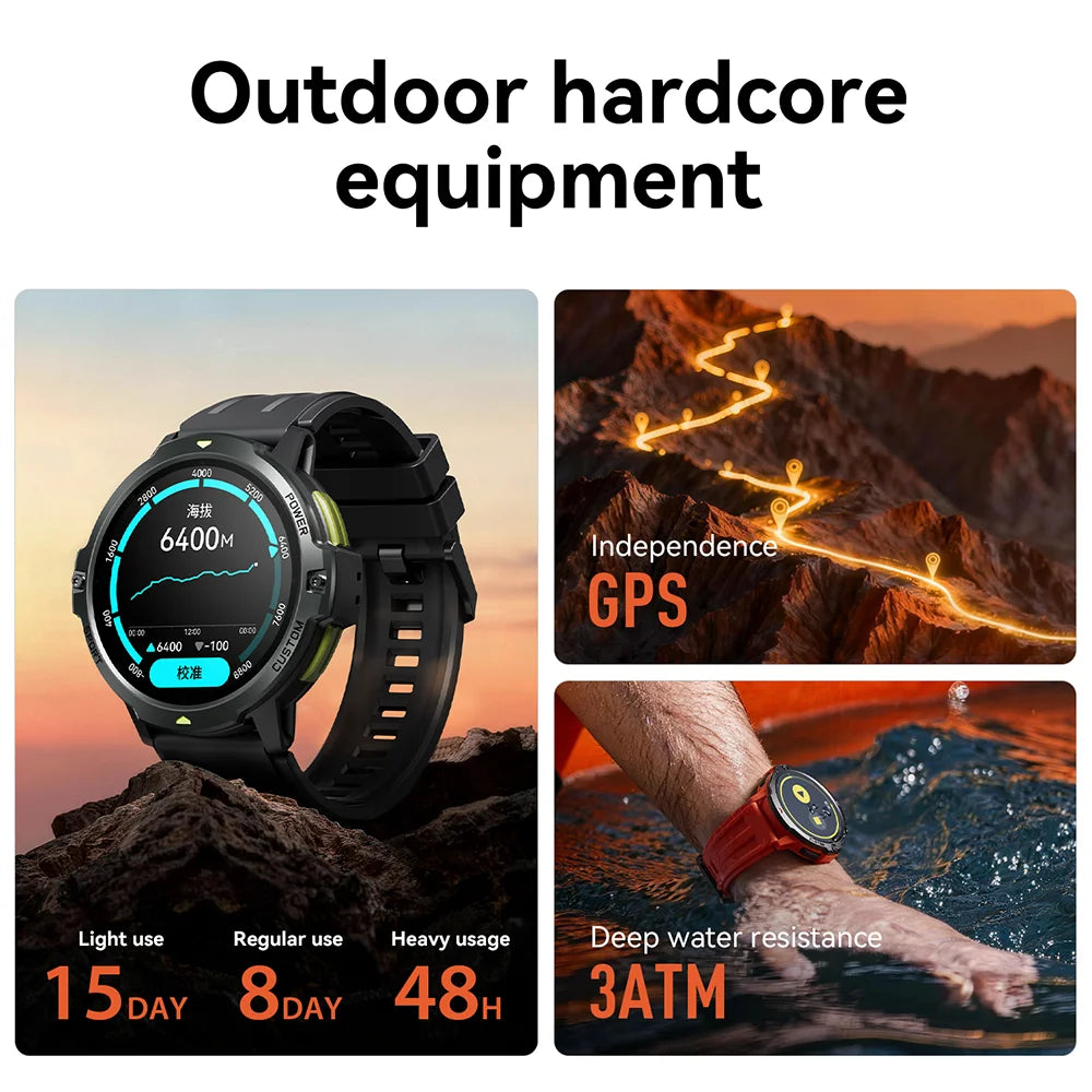 Dido AI Fit Pro GPS Outdoor Smartwatch 24H Heart Rate Blood Oxygen Sleep 3ATM Swim Waterproof 100+ Sports Modes Smart Watchs