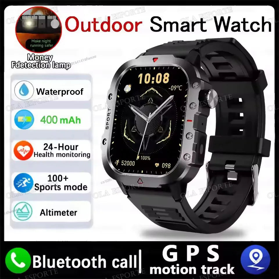 2026 New SmartWatch Men For Women Militray Outdoor GPS Track Sport Watches Heart Rate Sleep Waterproof Smart Watch IOS Android