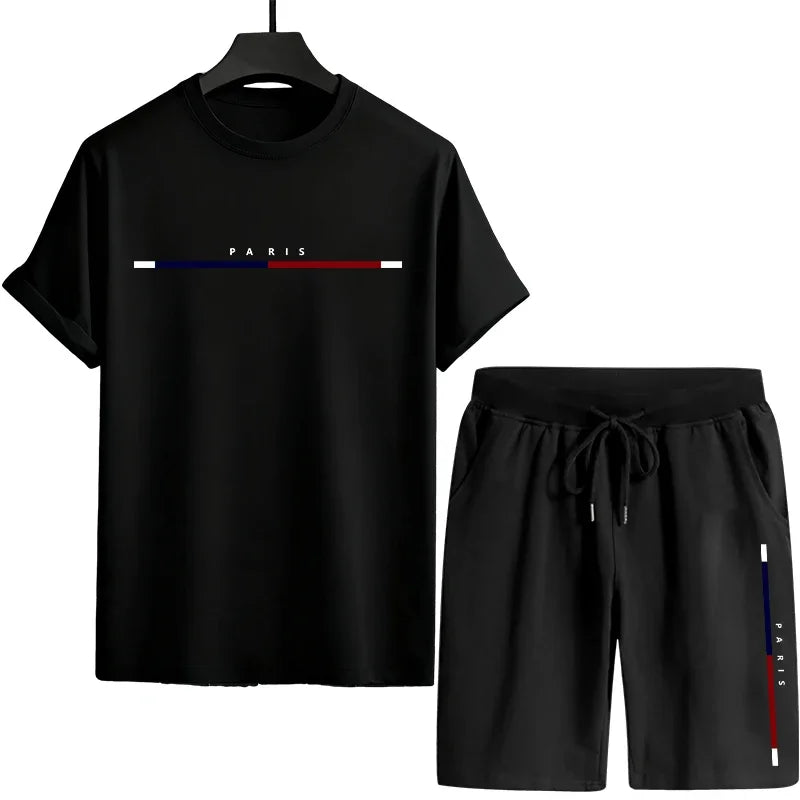 Men's Tracksuit Single Piece Versatile Short-sleeved T-shirt and Sports Short Daily Casual Quality Summer Outdoors Jogging Sport