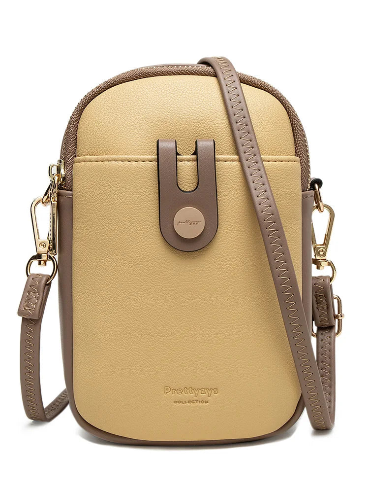2023 Spring and summer new mobile phone bag female Japanese and South Korean PU soft small fresh high-grade fashion zipper large