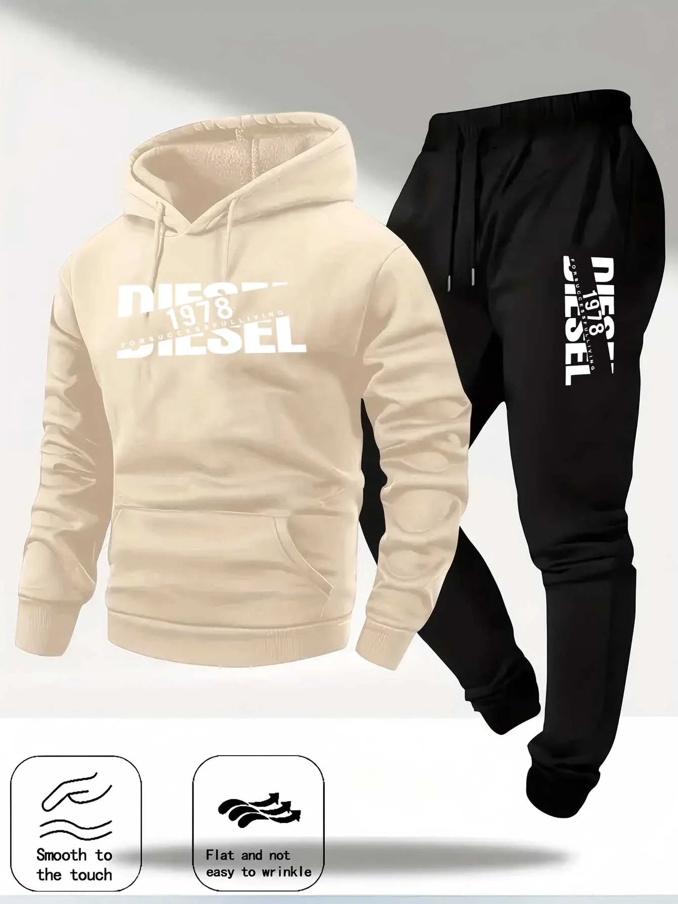 Unisex Hooded Pullover Tracksuit Fashion Sportswear Sports Hoodie Set for Autumn Winter Casual Sweatshirt And Pants
