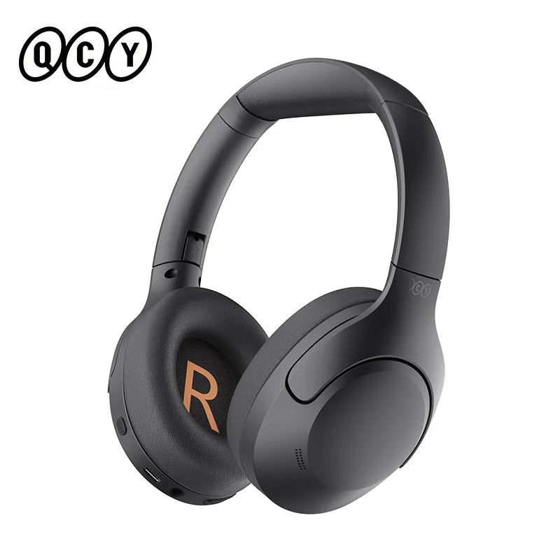 QCY H3 Lite ANC Wireless Headphones 40mm Driver Bluetooth 5.3 Earphones Active Noise Cancellation Over Ear Headset Clear HD Call