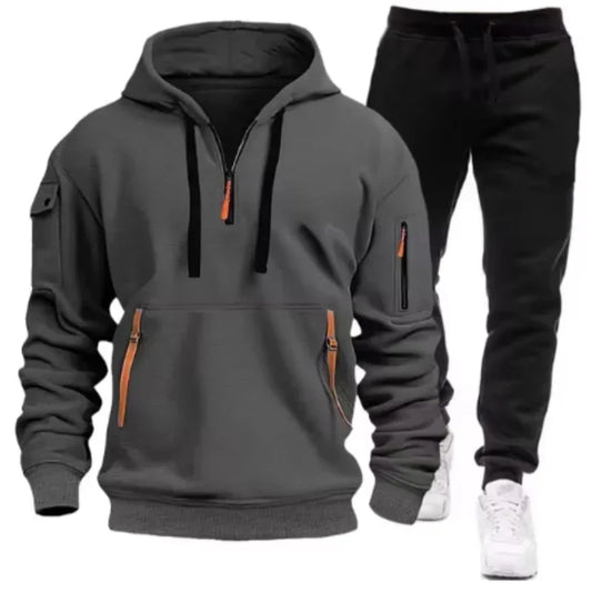 Men Pullover Hoodies Sweatpants 2 Pieces Sets Fleece Casual Sweatshirt Sportswear Women Streetwear Trainning Exercise Sweaters