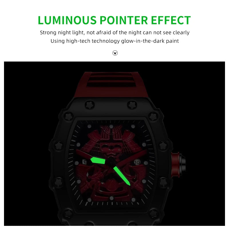 New Sports Watch Men's Luminous Waterproof Calendar Watch Luxury Silica Gel Strap Waterproof Quartz Watch Montre Homme Relógios