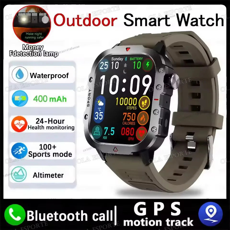 2026 New SmartWatch Men For Women Militray Outdoor GPS Track Sport Watches Heart Rate Sleep Waterproof Smart Watch IOS Android