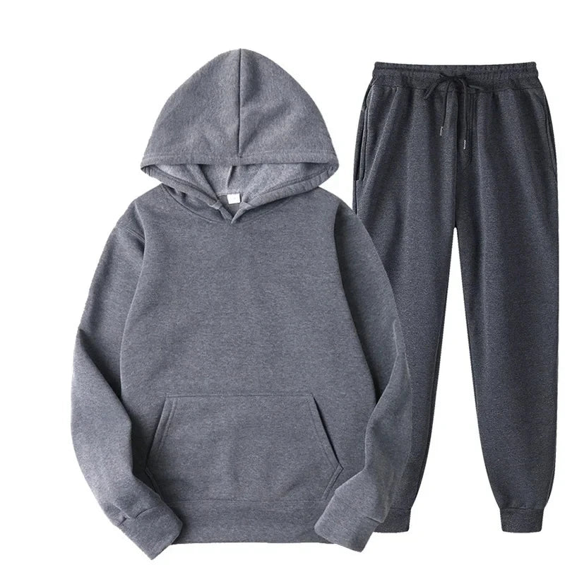 Men's Sports Suits Fashion Tracksuit Women Hoodies + Pants Two Pieces Sets Running Casual Sweatshirts Sweatpants Men's Clothing