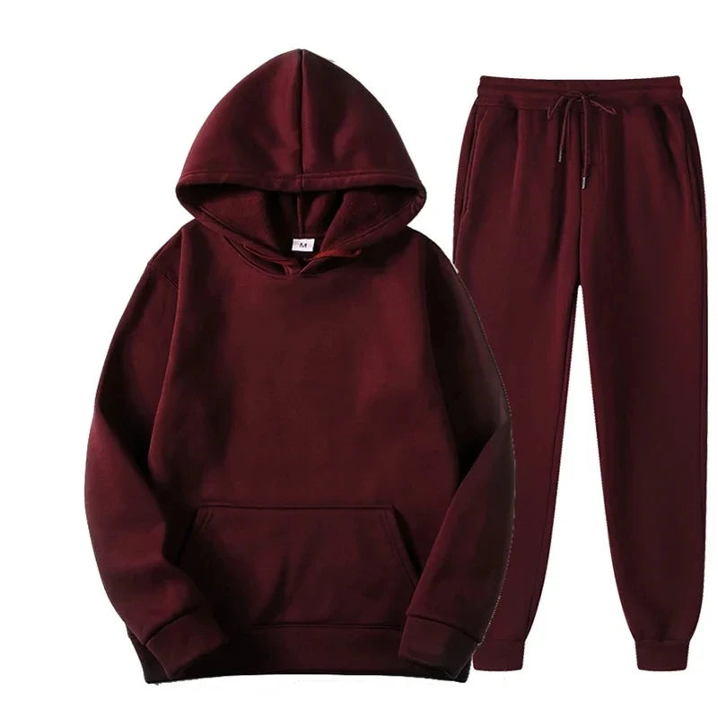 Men's Sports Suits Fashion Tracksuit Women Hoodies + Pants Two Pieces Sets Running Casual Sweatshirts Sweatpants Men's Clothing
