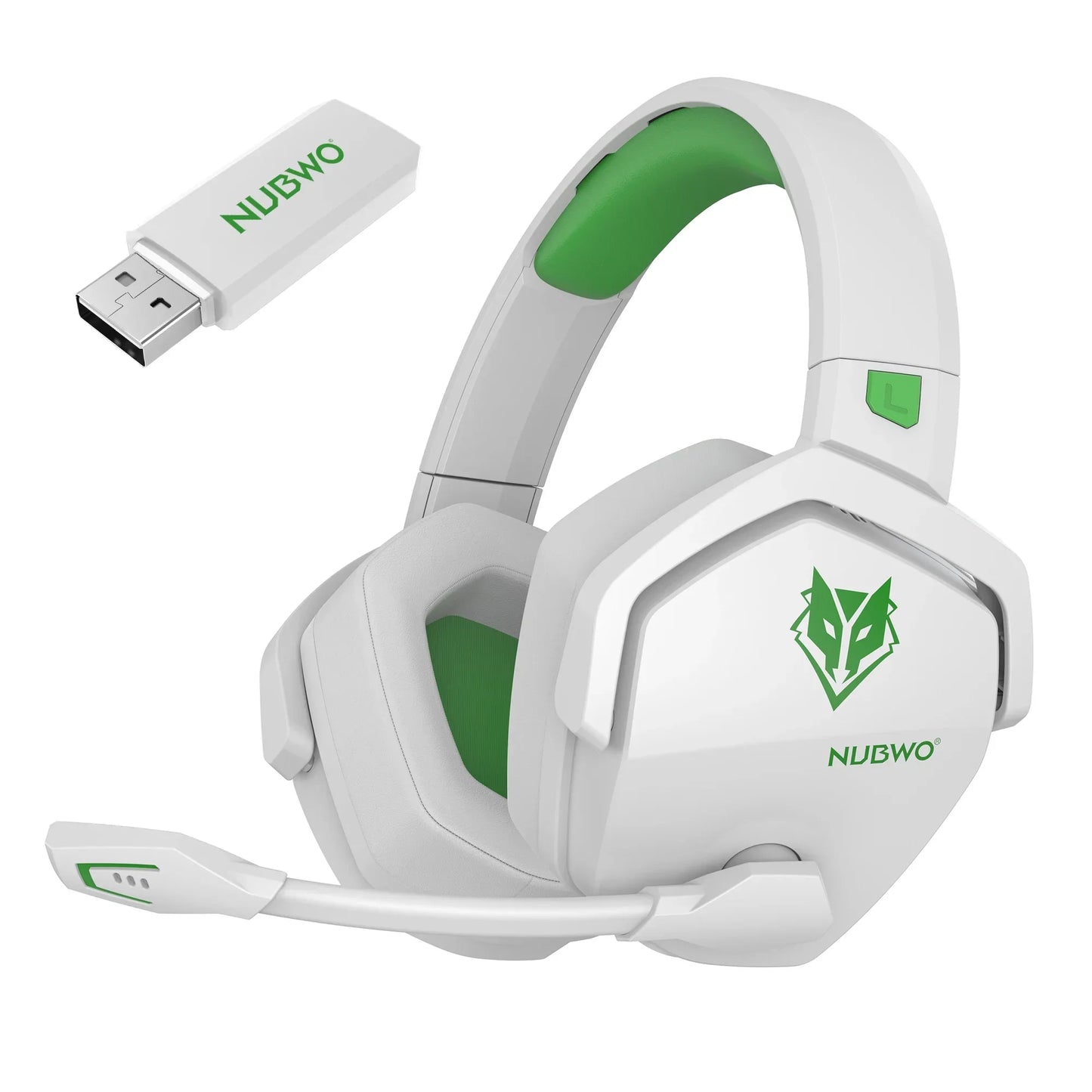 NUBWO G06 Dual Wireless Headsets Gamer with Microphone 2.4GHz Bluetooth 5.3 Gaming Headphones for PS5, PS4, PC, Mobile, Switch