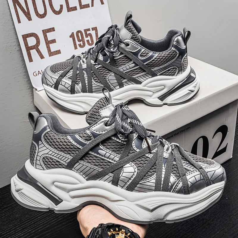 Men's Casual Sneakers Spring Summer New Breathable Soft-sole Anti-slip Outdoor Running Shoes Fashion Students Speed Sports Shoes