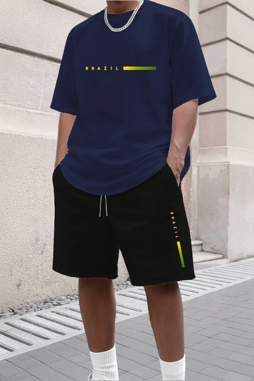 Men's Tracksuit 2 Piece O-neck Short Sleeve Shirt Shorts Set Men's Running Suit Plus Size T shirts Man Clothing Summer T-shirt