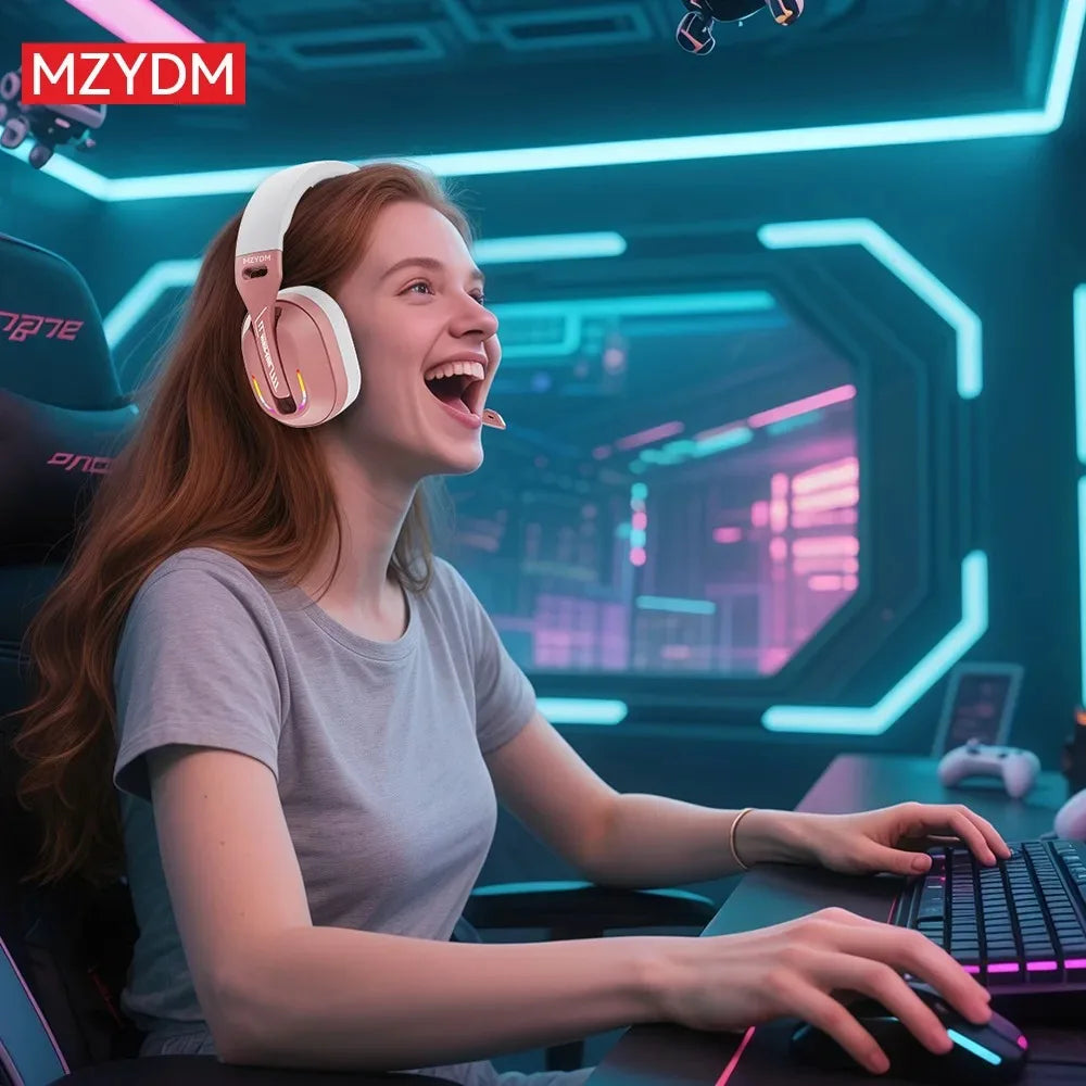 Wireless gaming headphones: 2.4G/ wired/ foldable Bluetooth headphones, providing an immersive audio experience for PC/PS4/PS5.