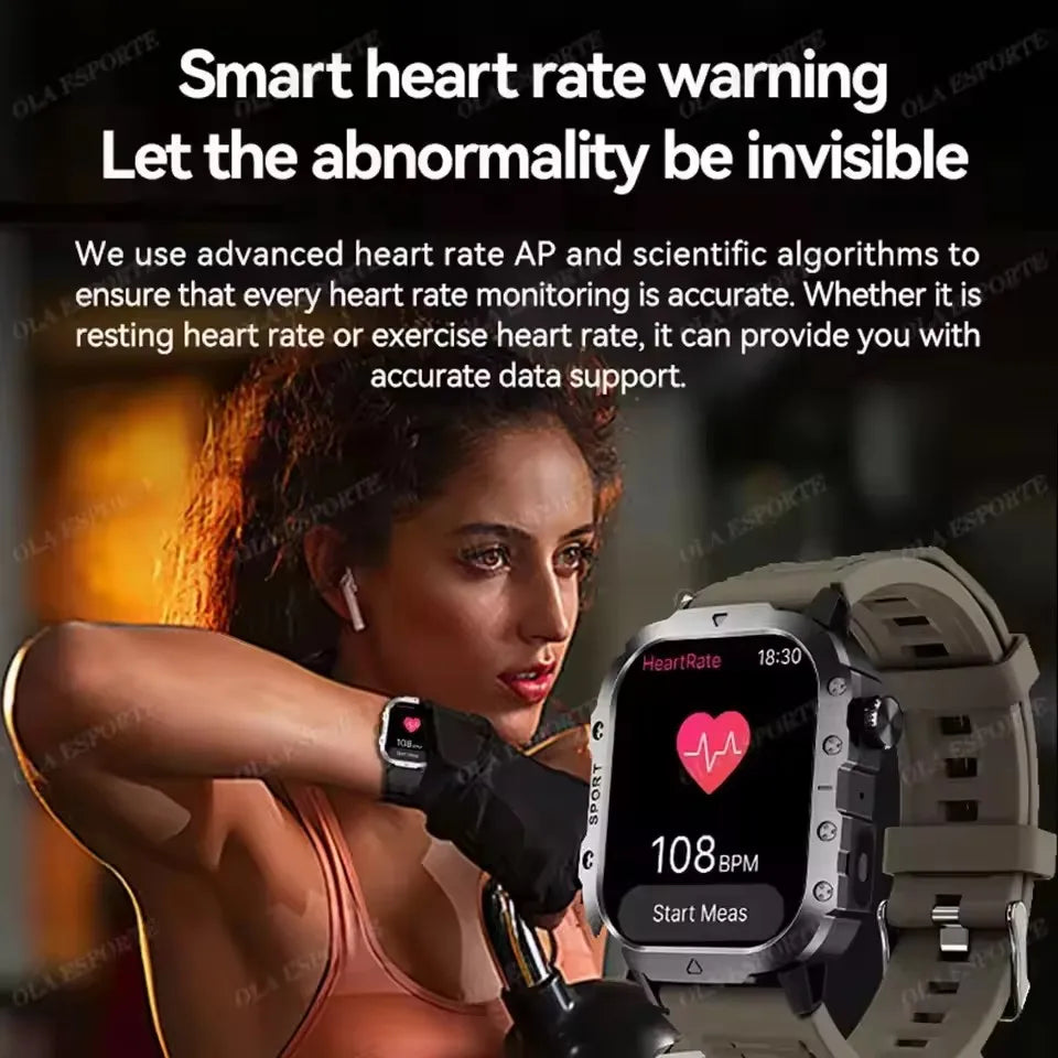 2026 New SmartWatch Men For Women Militray Outdoor GPS Track Sport Watches Heart Rate Sleep Waterproof Smart Watch IOS Android