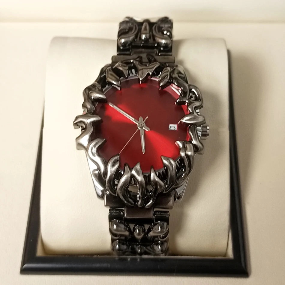Men Wristwatch Classic Retro Claw Alabaster Y2K Watch for Men European American Fashion Cool Alien Advanced Design Quartz Watch