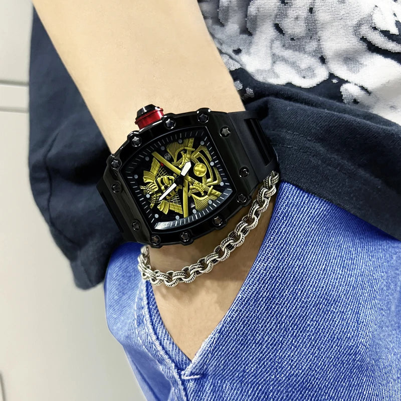 New Sports Watch Men's Luminous Waterproof Calendar Watch Luxury Silica Gel Strap Waterproof Quartz Watch Montre Homme Relógios