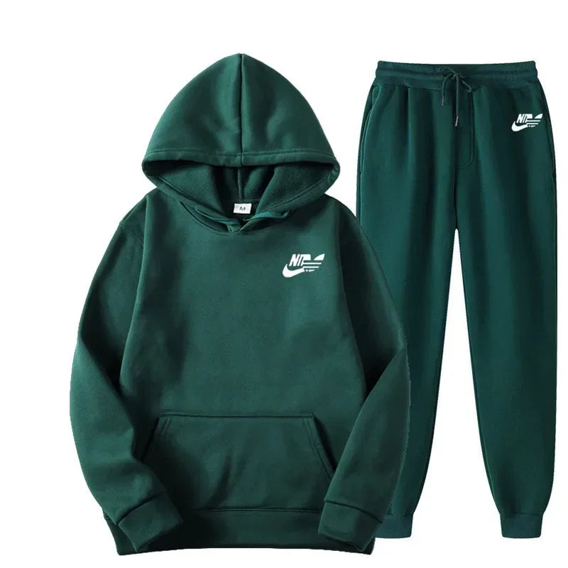 2025 Spring Autumn Men Casual Two Piece Sets Sweatshirts Men Women Street Los Fashion Printed Sports Suit
