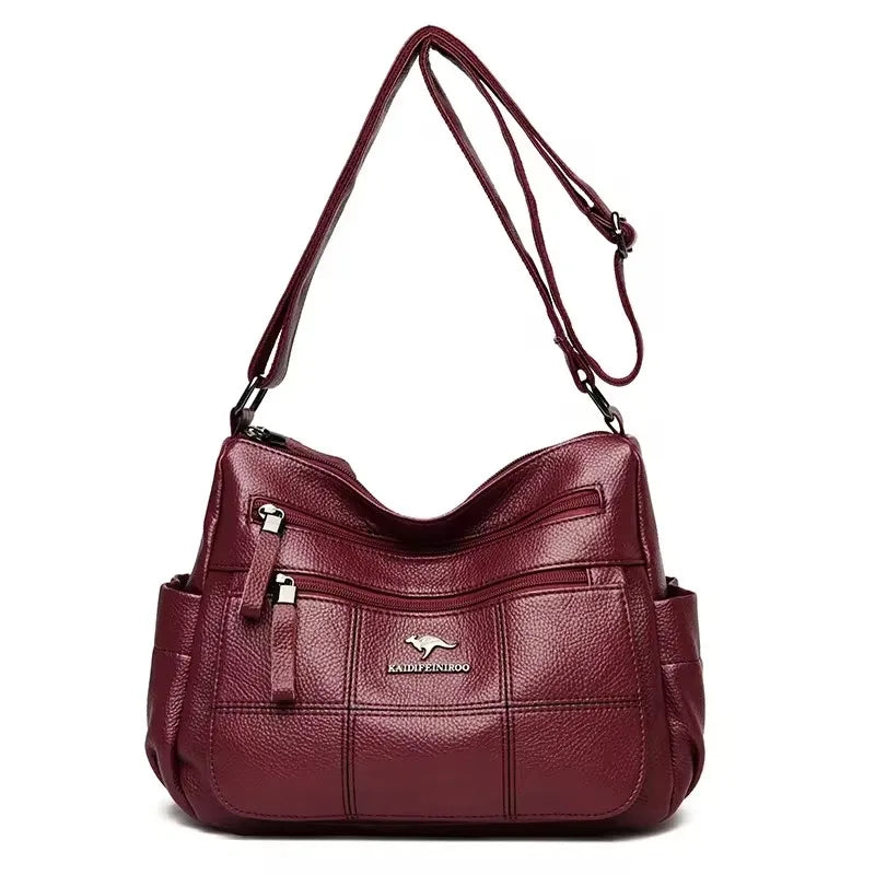 Women Embroidery Tote Bag High Quality Leather Ladies Handbags 2024 Women Shoulder Bag Small Crossbody Bags For Women Sac a Main