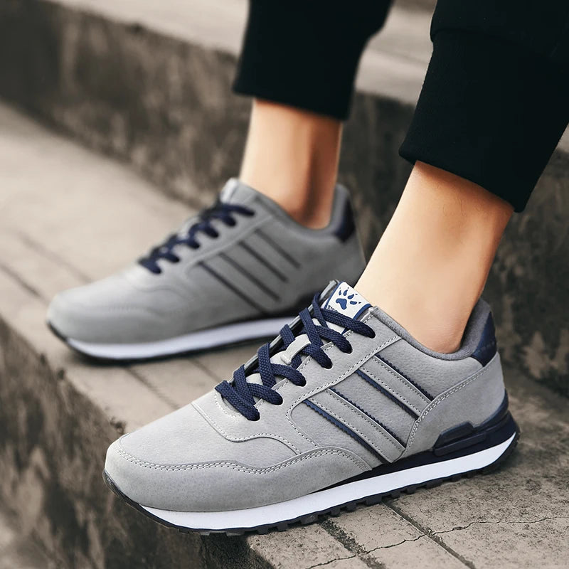 High Quality Men's Sneakers Leather Casual Shoes Autumn 2024 New Breathable Men Shoes Tenis Male Flat Shoe Zapatillas Hombre