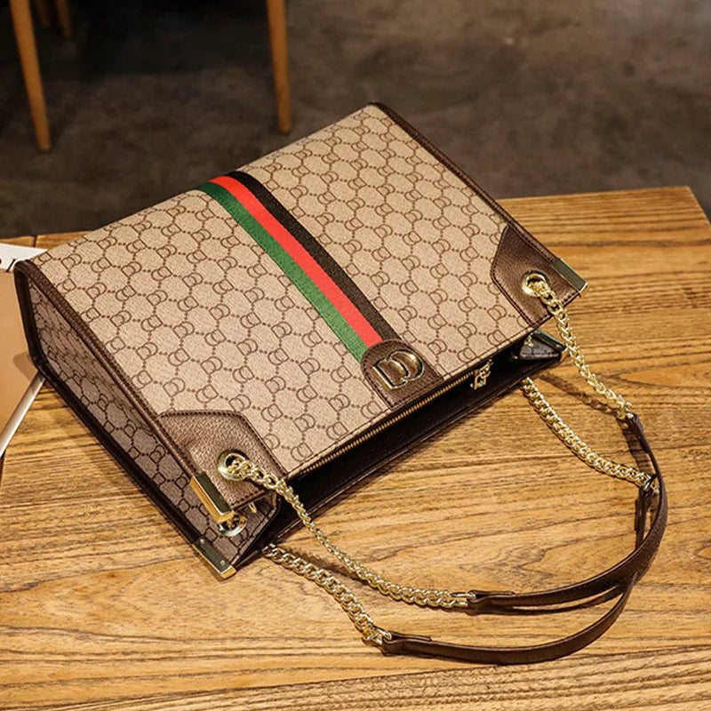 Ladies' new vintage business tote bag, a simple and spacious design for cross-body or shoulder bag, bucket bag