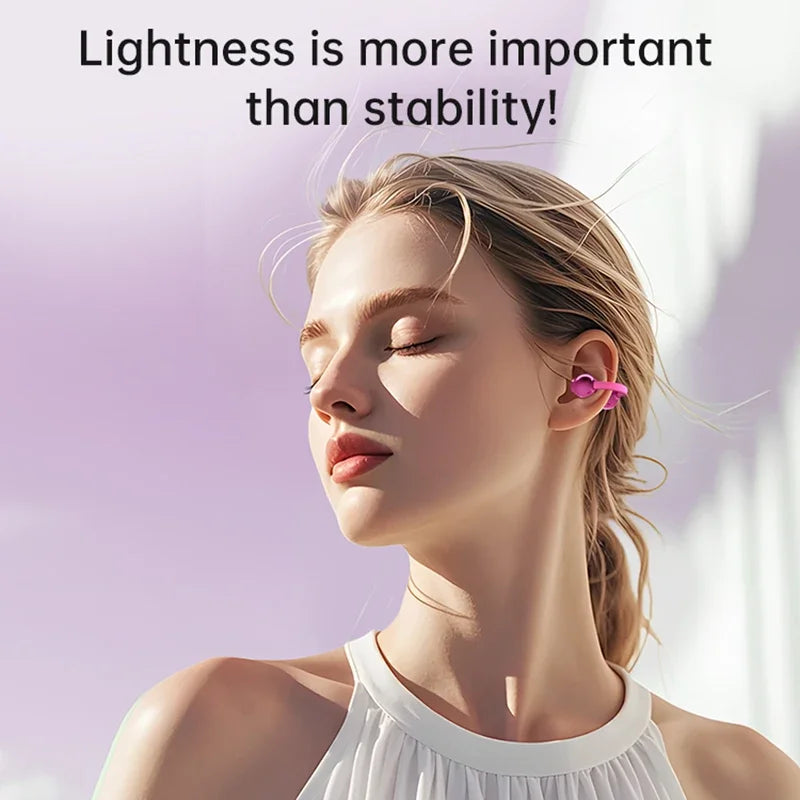 Over Ear Wireless Bluetooth 5.4 Headphones Sound Quality Noise Reduction Ear Clip Earphones Long Endurance Earsets for Women