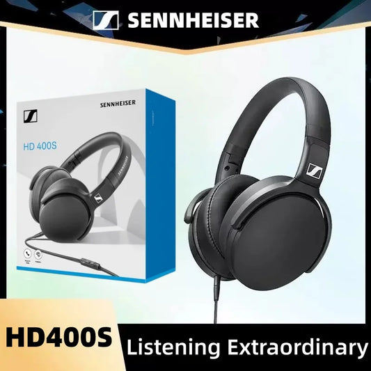 Sennheiser HD400S Headphones Head Mounted Wired with Microphone, Low Bass Noise Reduction, Esports Games Closed Ear Pack