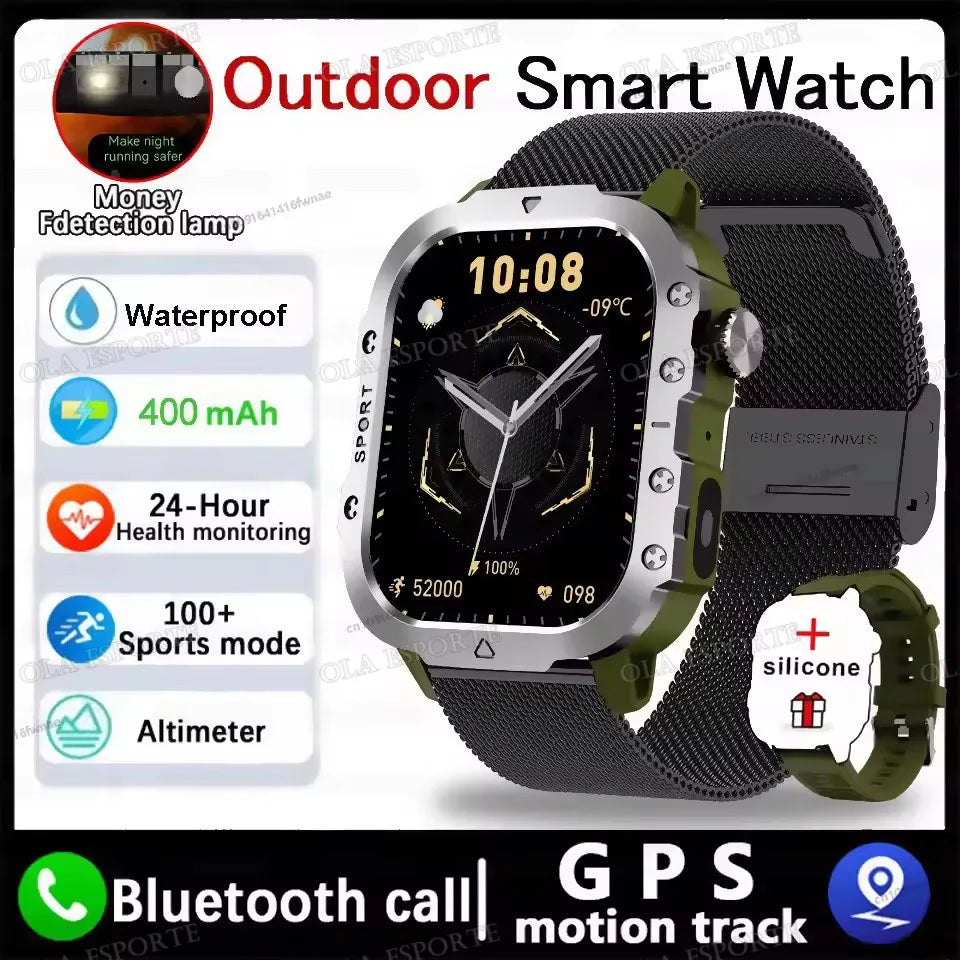 2026 New SmartWatch Men For Women Militray Outdoor GPS Track Sport Watches Heart Rate Sleep Waterproof Smart Watch IOS Android
