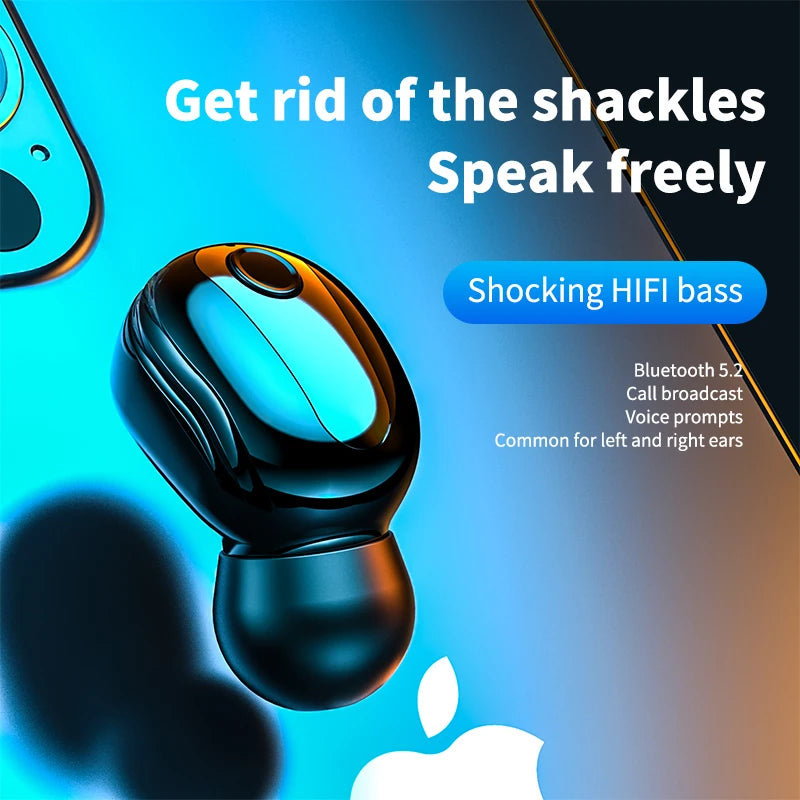 Wireless Bluetooth earphones S9 in ear mini ultra small invisible single ear stereo sports Bluetooth earphones with long battery