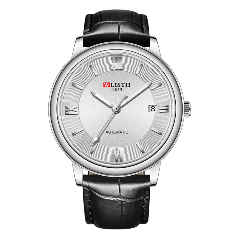 Mens Automatic Watches Luxury Men Dress Mechanical Watch Fashion Waterproo Wrist Automatic Watch Date Leather Strap