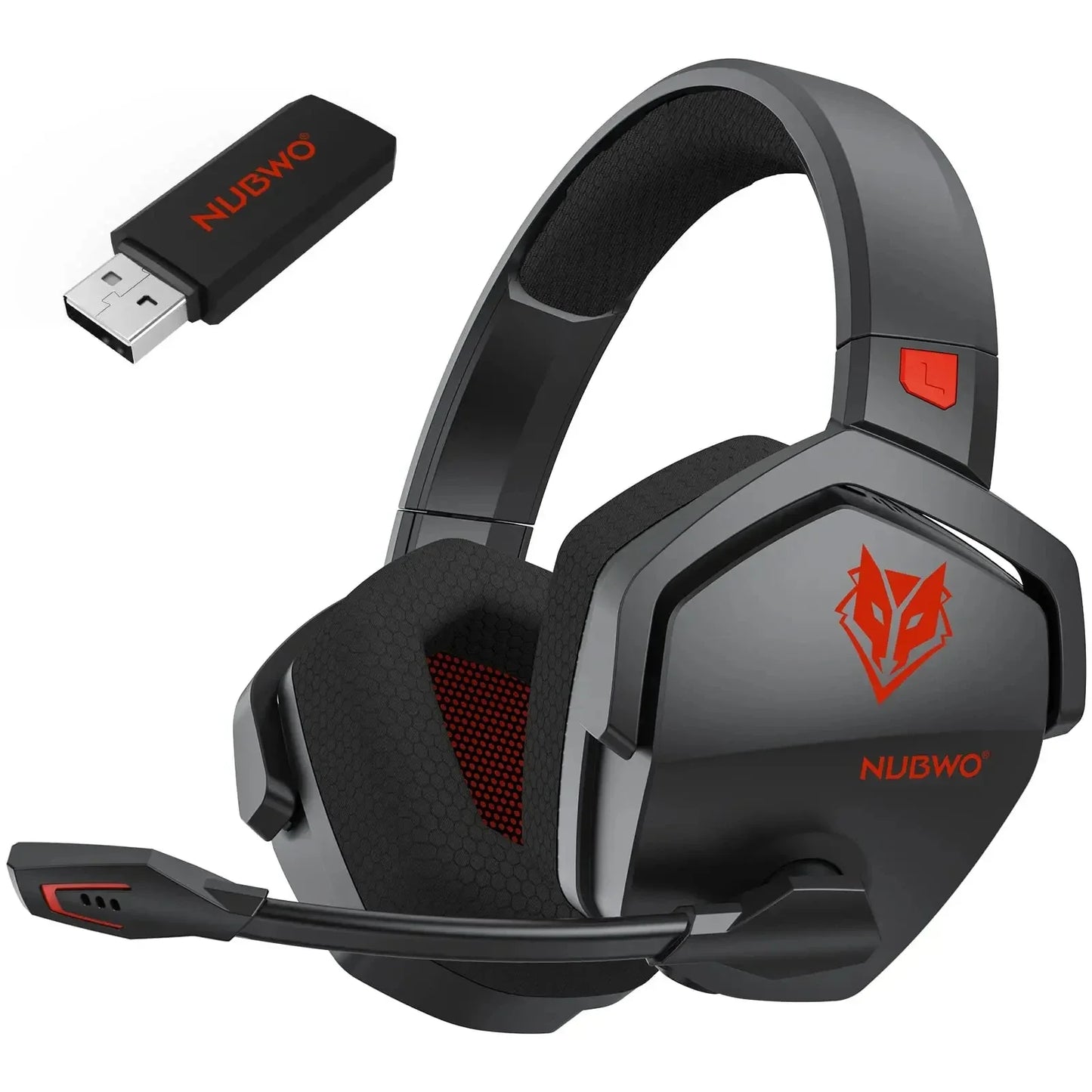 NUBWO G06 Dual Wireless Headsets Gamer with Microphone 2.4GHz Bluetooth 5.3 Gaming Headphones for PS5, PS4, PC, Mobile, Switch